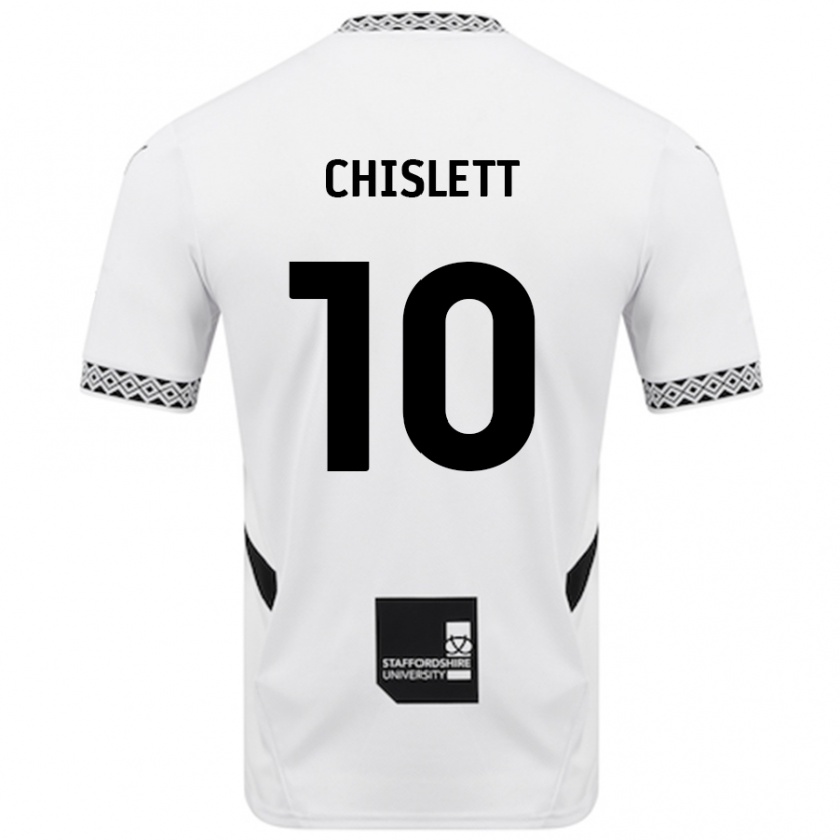 Kandiny Gyermek Ethan Chislett #10 Fehér Hazai Jersey 2024/25 Mez Póló Ing