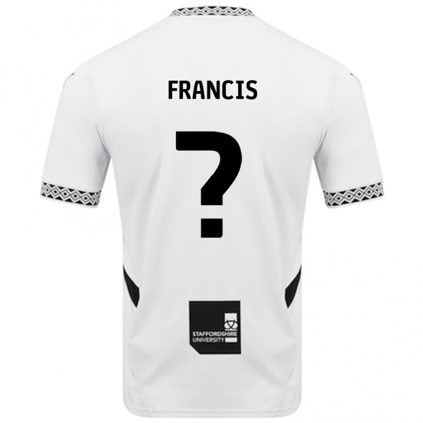 Kandiny Gyermek Louis Francis #0 Fehér Hazai Jersey 2024/25 Mez Póló Ing