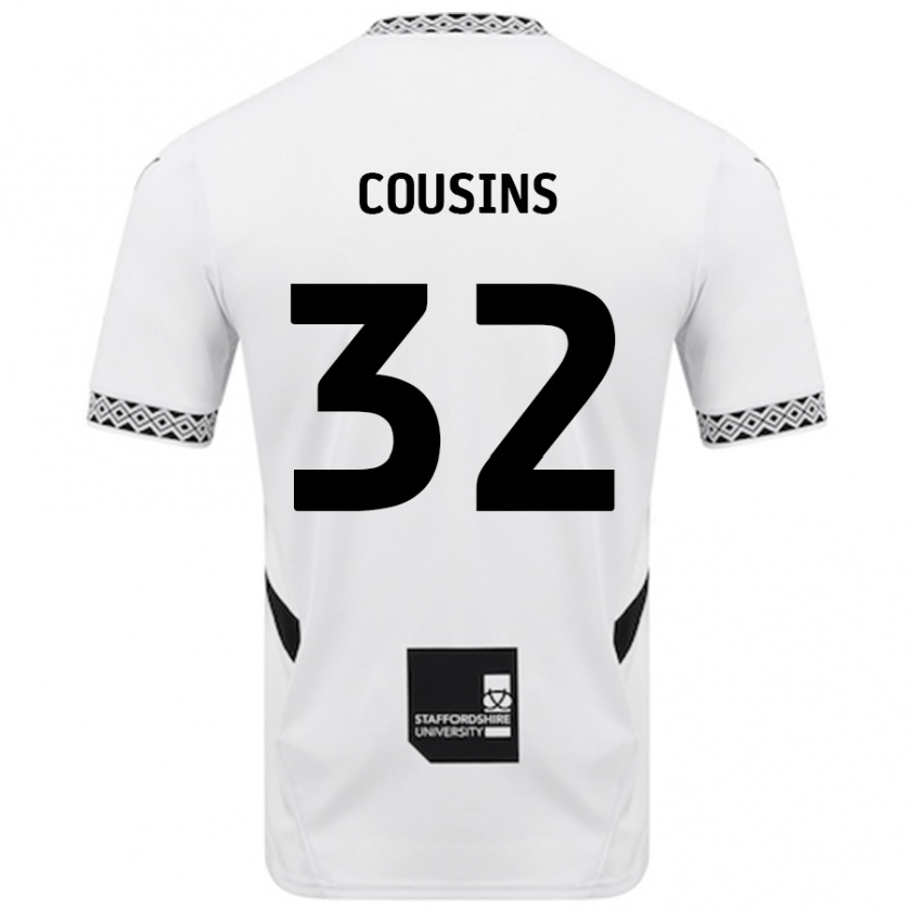 Kandiny Gyermek Logan Cousins #32 Fehér Hazai Jersey 2024/25 Mez Póló Ing