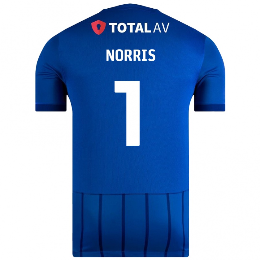 Kandiny Gyermek Will Norris #1 Kék Hazai Jersey 2024/25 Mez Póló Ing