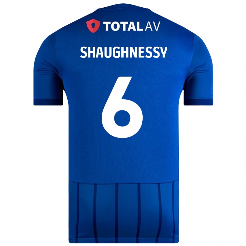 Kandiny Gyermek Conor Shaughnessy #6 Kék Hazai Jersey 2024/25 Mez Póló Ing