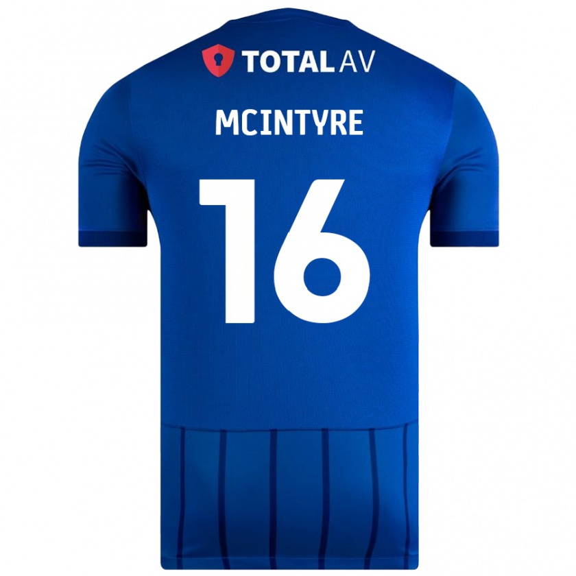 Kandiny Gyermek Tom Mcintyre #16 Kék Hazai Jersey 2024/25 Mez Póló Ing