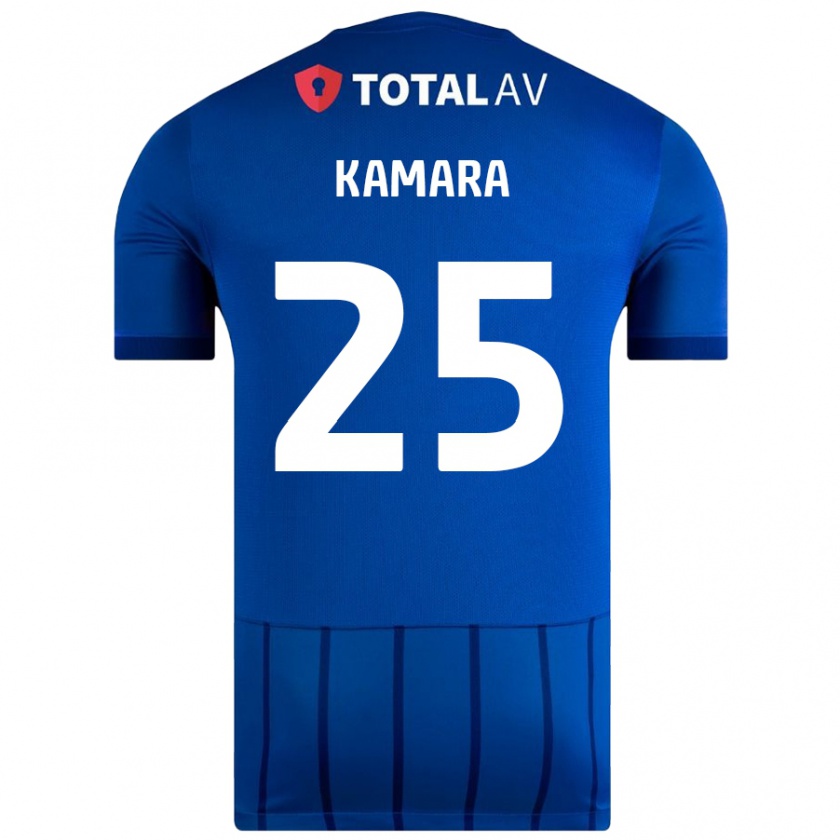 Kandiny Gyermek Abdoulaye Kamara #25 Kék Hazai Jersey 2024/25 Mez Póló Ing