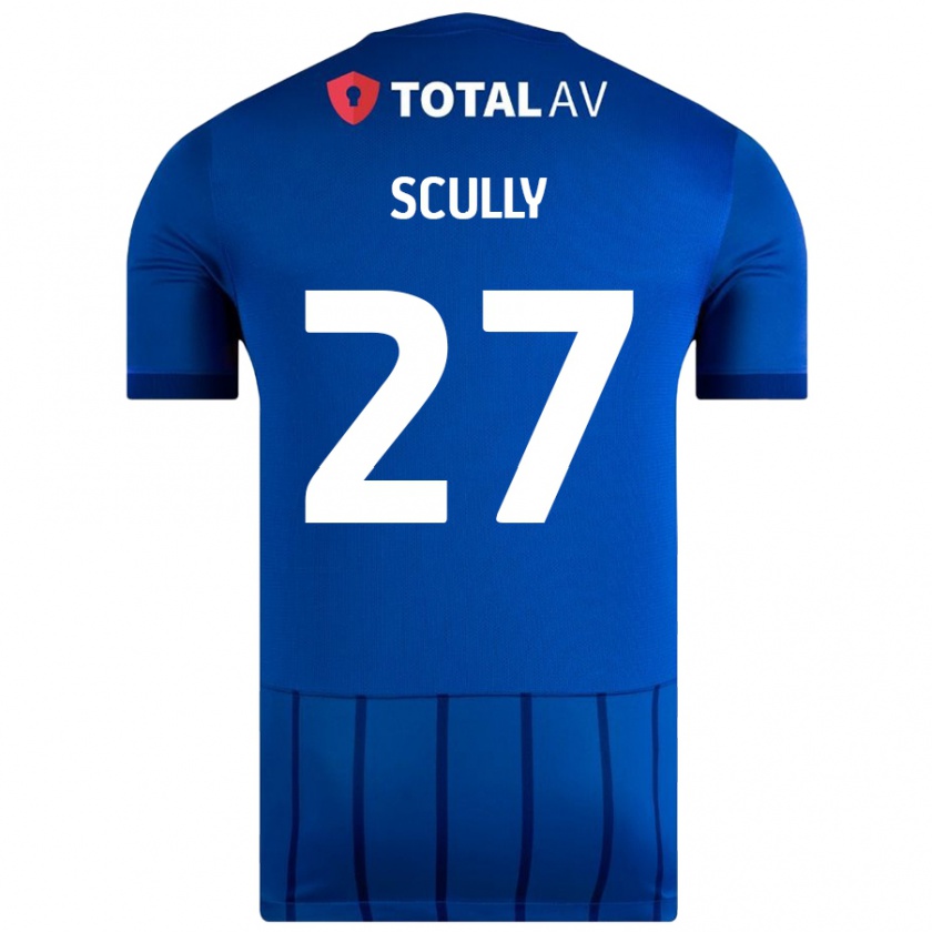 Kandiny Gyermek Anthony Scully #27 Kék Hazai Jersey 2024/25 Mez Póló Ing