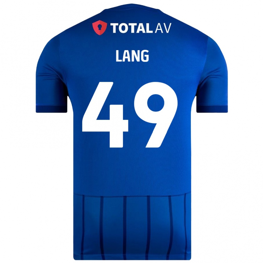 Kandiny Gyermek Callum Lang #49 Kék Hazai Jersey 2024/25 Mez Póló Ing