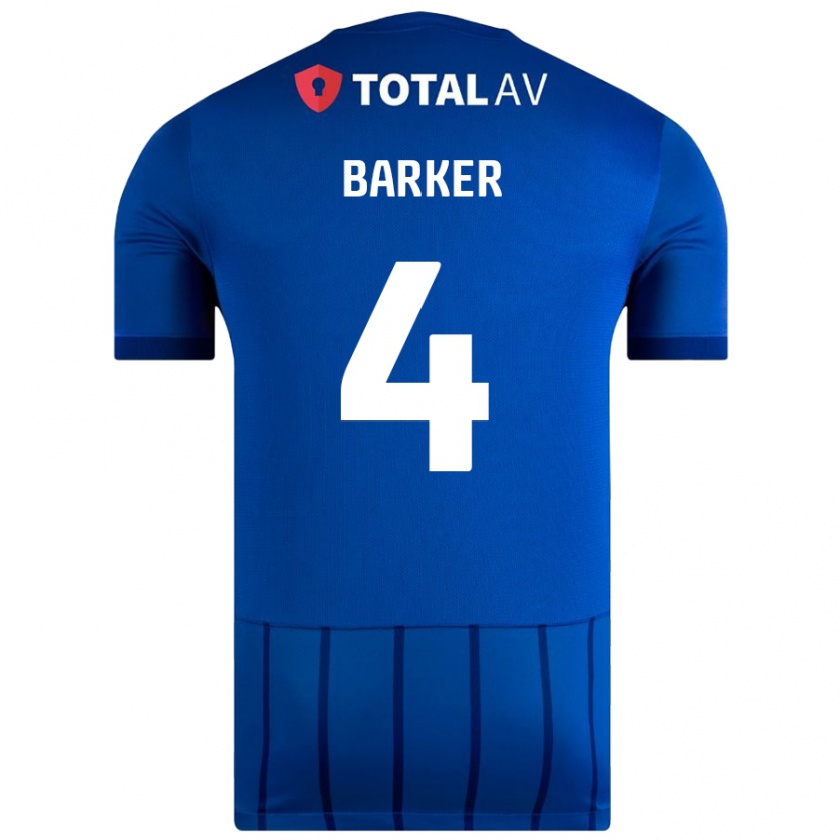 Kandiny Gyermek Sophie Barker #4 Kék Hazai Jersey 2024/25 Mez Póló Ing