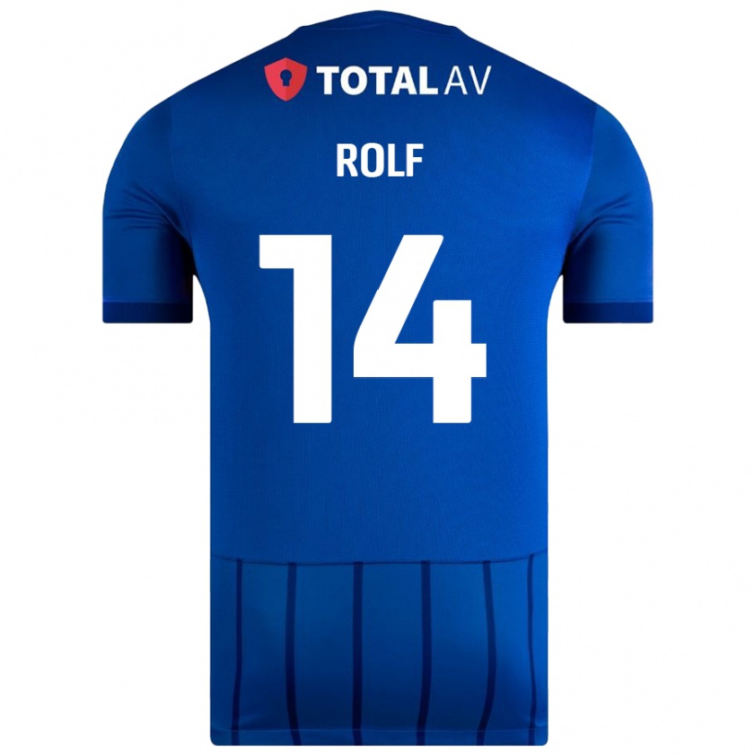 Kandiny Gyermek Annie Rolf #14 Kék Hazai Jersey 2024/25 Mez Póló Ing