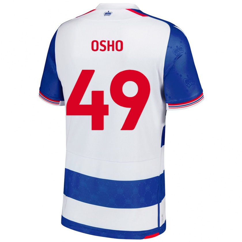 Kandiny Gyermek Emmanuel Osho #49 Kék Fehér Hazai Jersey 2024/25 Mez Póló Ing