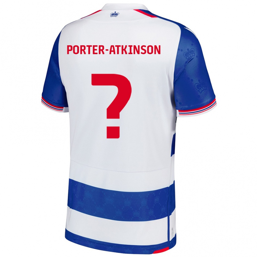 Kandiny Gyermek Jayden Porter-Atkinson #0 Kék Fehér Hazai Jersey 2024/25 Mez Póló Ing