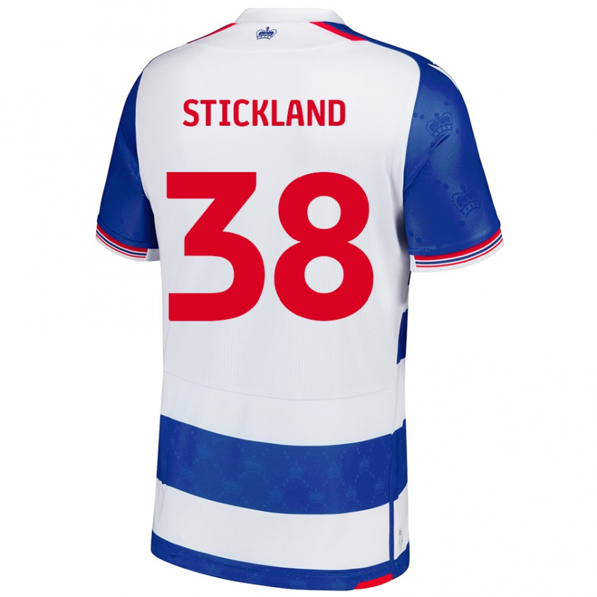 Kandiny Gyermek Michael Stickland #38 Kék Fehér Hazai Jersey 2024/25 Mez Póló Ing