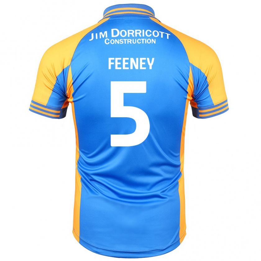 Kandiny Gyermek Morgan Feeney #5 Kék Borostyán Hazai Jersey 2024/25 Mez Póló Ing