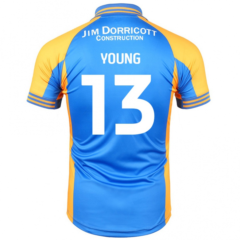 Kandiny Gyermek Joe Young #13 Kék Borostyán Hazai Jersey 2024/25 Mez Póló Ing