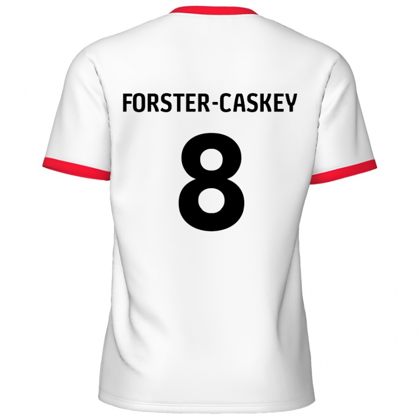 Kandiny Gyermek Jake Forster-Caskey #8 Fehér Piros Hazai Jersey 2024/25 Mez Póló Ing