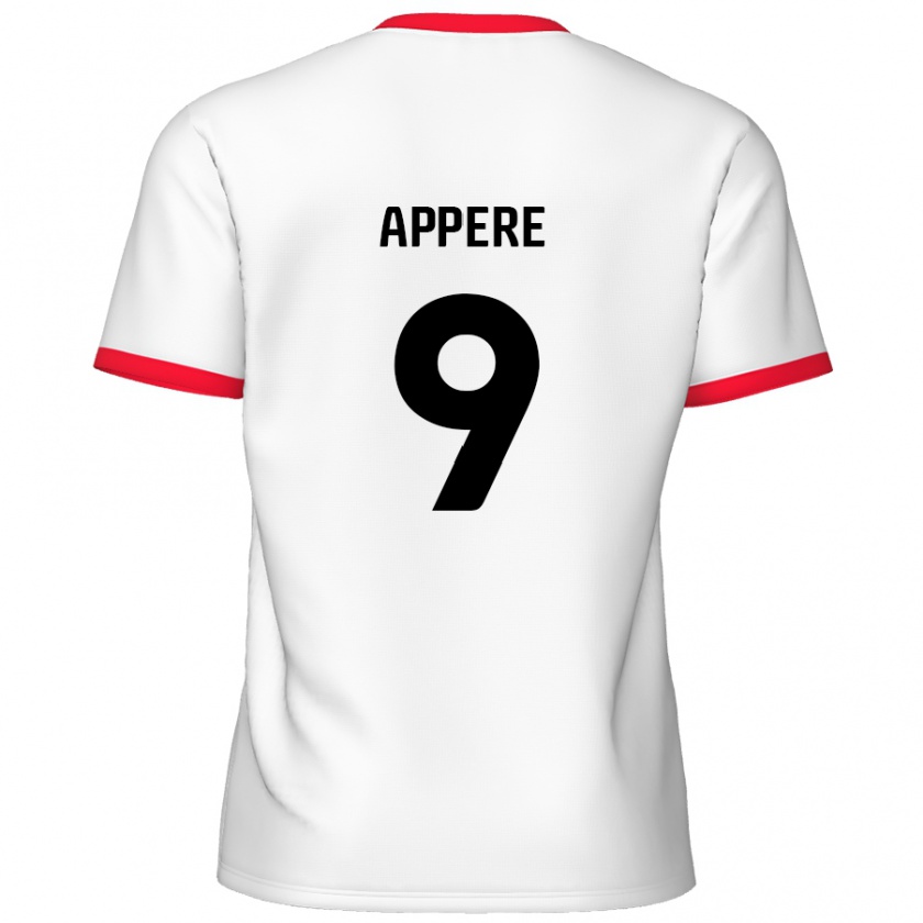 Kandiny Gyermek Louis Appéré #9 Fehér Piros Hazai Jersey 2024/25 Mez Póló Ing