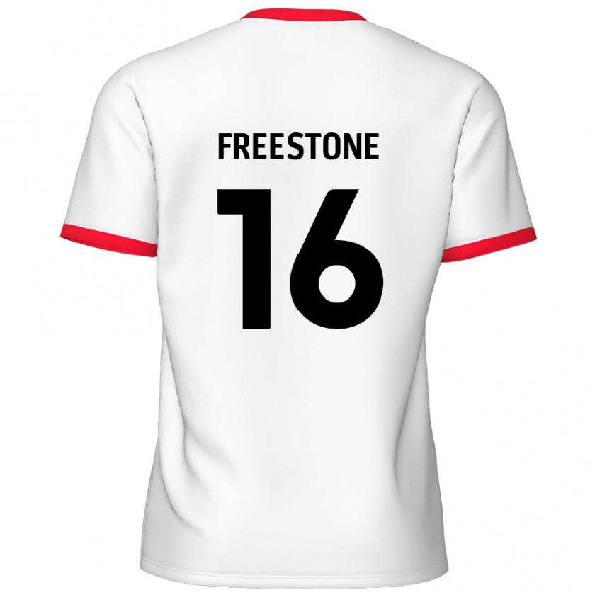 Kandiny Gyermek Lewis Freestone #16 Fehér Piros Hazai Jersey 2024/25 Mez Póló Ing