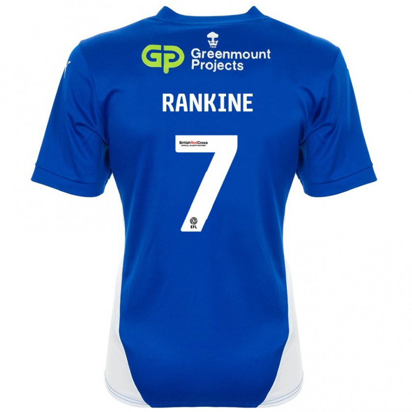 Kandiny Gyermek Dion Rankine #7 Kék Fehér Hazai Jersey 2024/25 Mez Póló Ing