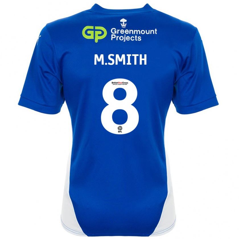 Kandiny Gyermek Matt Smith #8 Kék Fehér Hazai Jersey 2024/25 Mez Póló Ing