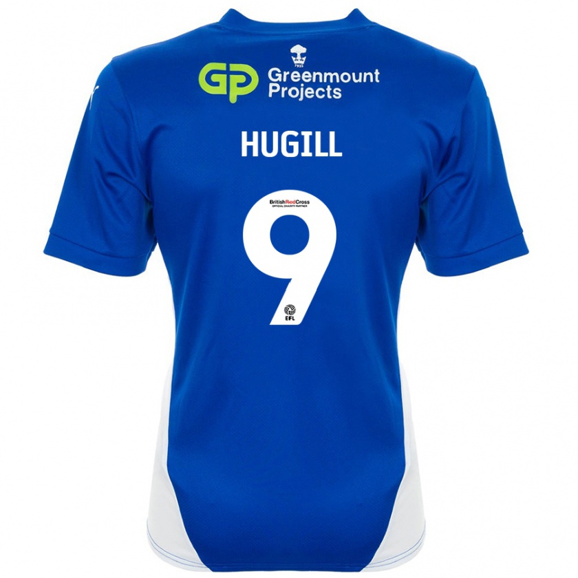 Kandiny Gyermek Joe Hugill #9 Kék Fehér Hazai Jersey 2024/25 Mez Póló Ing