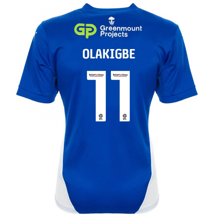 Kandiny Gyermek Michael Olakigbe #11 Kék Fehér Hazai Jersey 2024/25 Mez Póló Ing