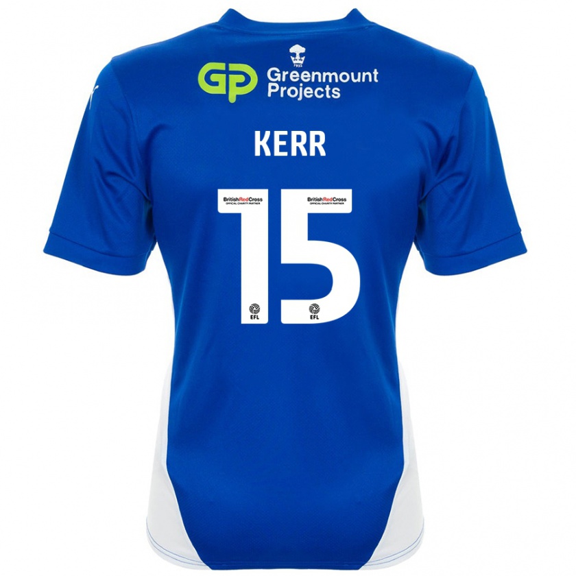 Kandiny Gyermek Jason Kerr #15 Kék Fehér Hazai Jersey 2024/25 Mez Póló Ing