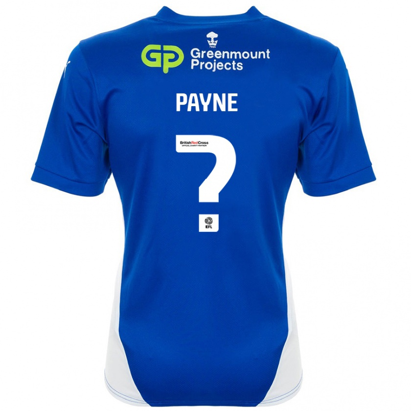 Kandiny Gyermek Kai Payne #0 Kék Fehér Hazai Jersey 2024/25 Mez Póló Ing