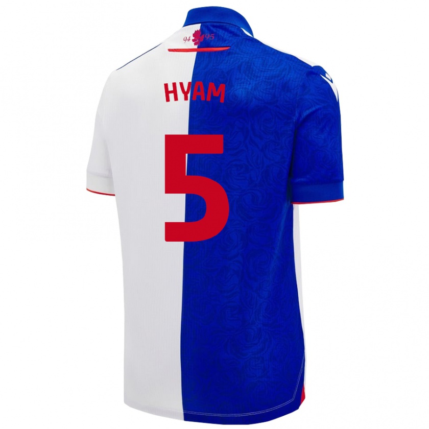 Kandiny Gyermek Dominic Hyam #5 Égszínkék Fehér Hazai Jersey 2024/25 Mez Póló Ing