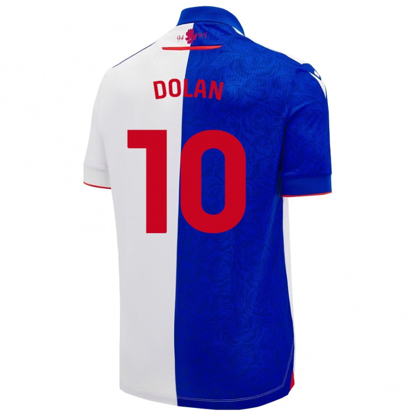 Kandiny Gyermek Tyrhys Dolan #10 Égszínkék Fehér Hazai Jersey 2024/25 Mez Póló Ing