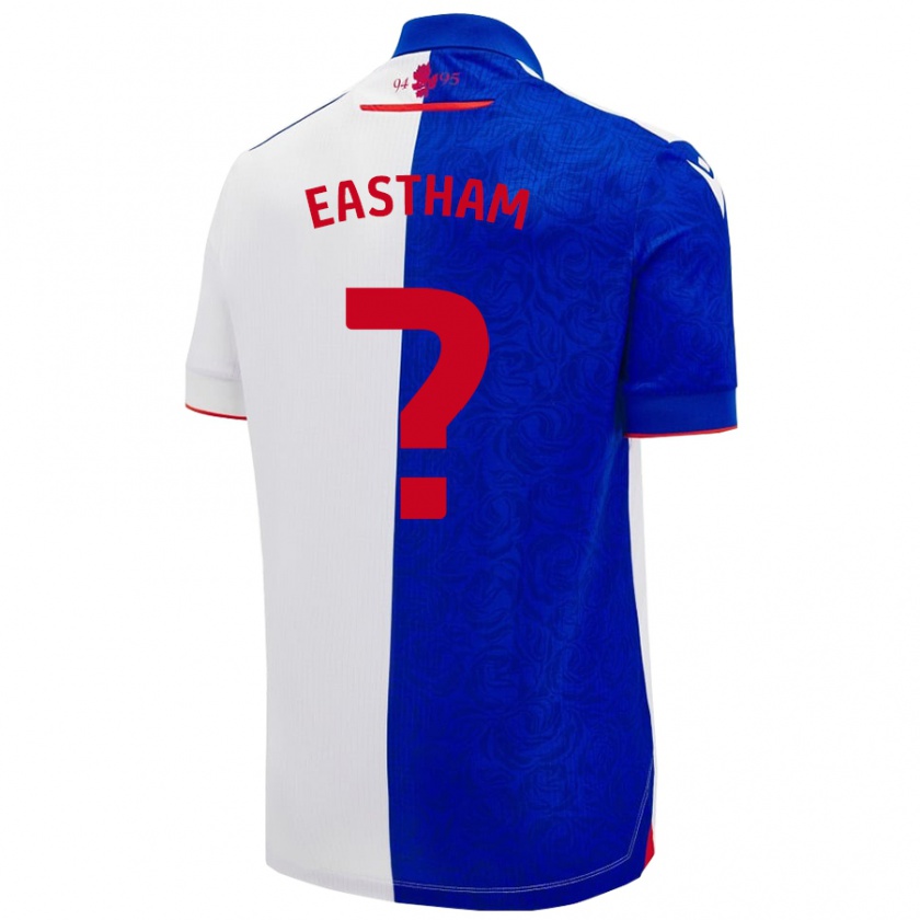 Kandiny Gyermek Jordan Eastham #0 Égszínkék Fehér Hazai Jersey 2024/25 Mez Póló Ing