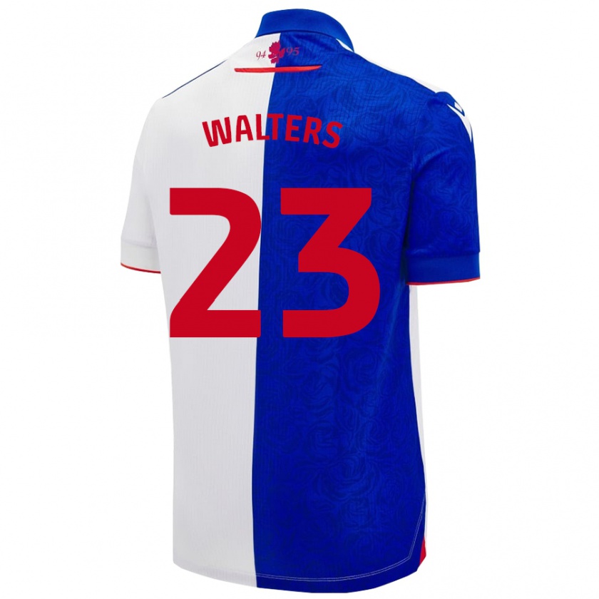 Kandiny Gyermek Georgia Walters #23 Égszínkék Fehér Hazai Jersey 2024/25 Mez Póló Ing