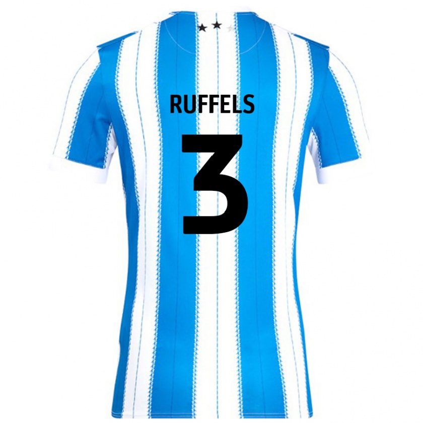 Kandiny Gyermek Josh Ruffels #3 Kék Fehér Hazai Jersey 2024/25 Mez Póló Ing