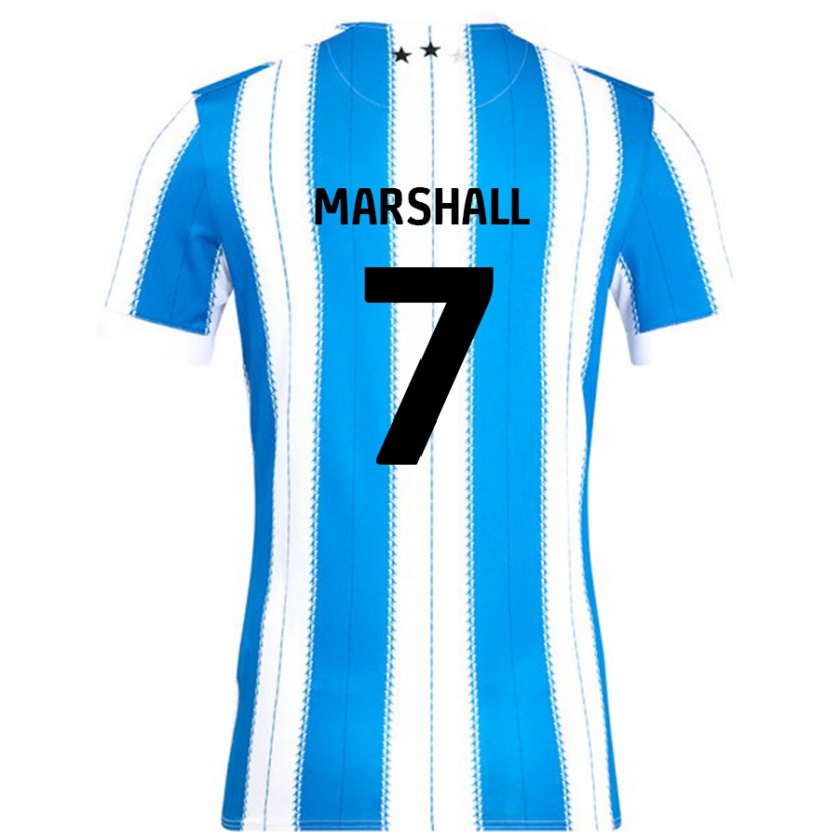 Kandiny Gyermek Callum Marshall #7 Kék Fehér Hazai Jersey 2024/25 Mez Póló Ing