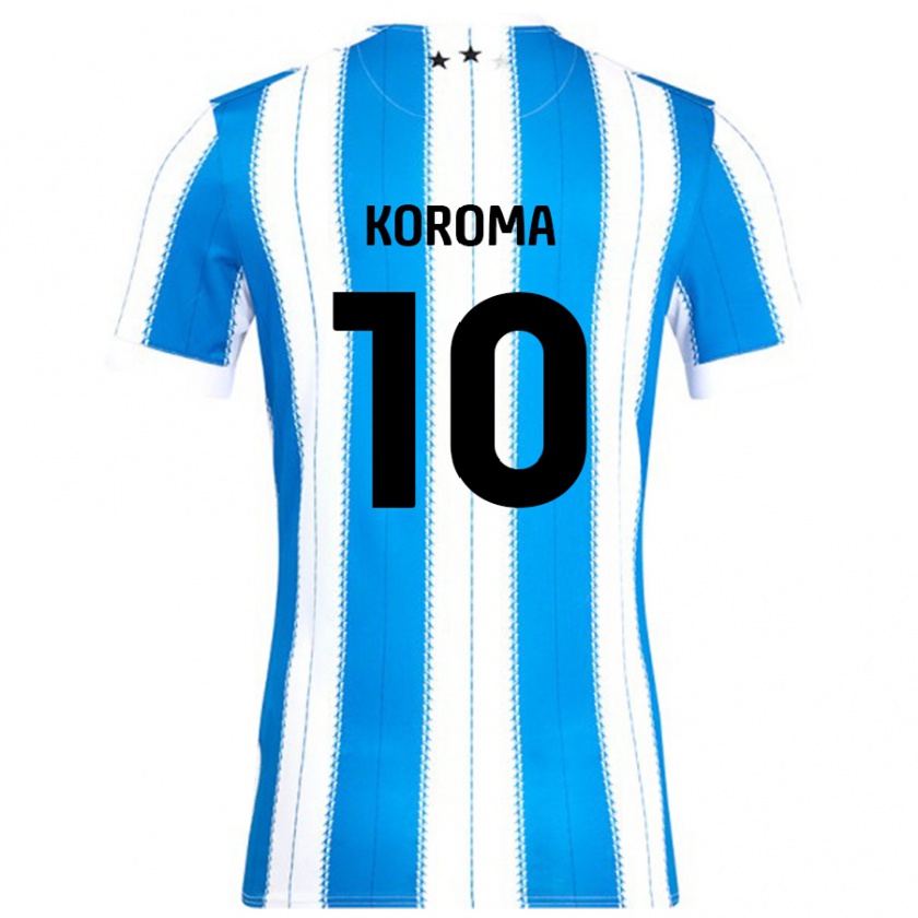 Kandiny Gyermek Josh Koroma #10 Kék Fehér Hazai Jersey 2024/25 Mez Póló Ing