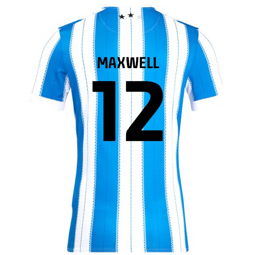 Kandiny Gyermek Chris Maxwell #12 Kék Fehér Hazai Jersey 2024/25 Mez Póló Ing