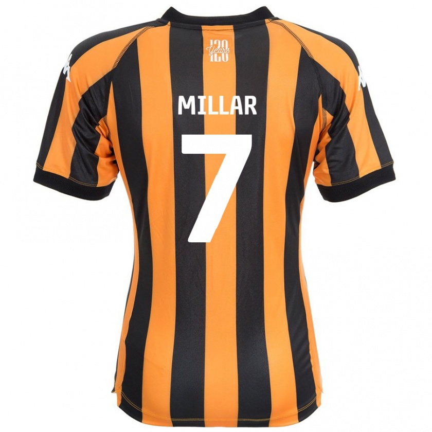 Kandiny Gyermek Liam Millar #7 Fekete Borostyán Hazai Jersey 2024/25 Mez Póló Ing