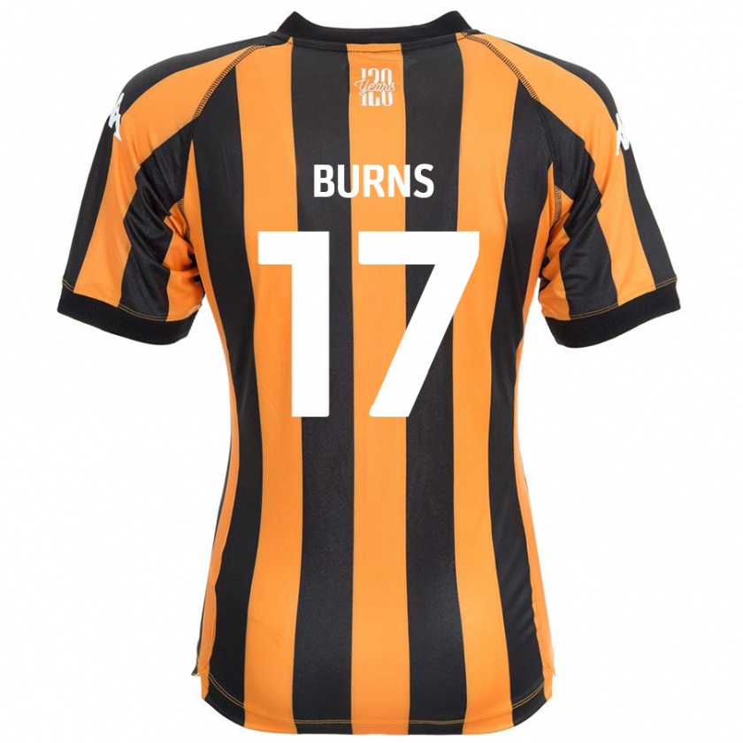 Kandiny Gyermek Finley Burns #17 Fekete Borostyán Hazai Jersey 2024/25 Mez Póló Ing