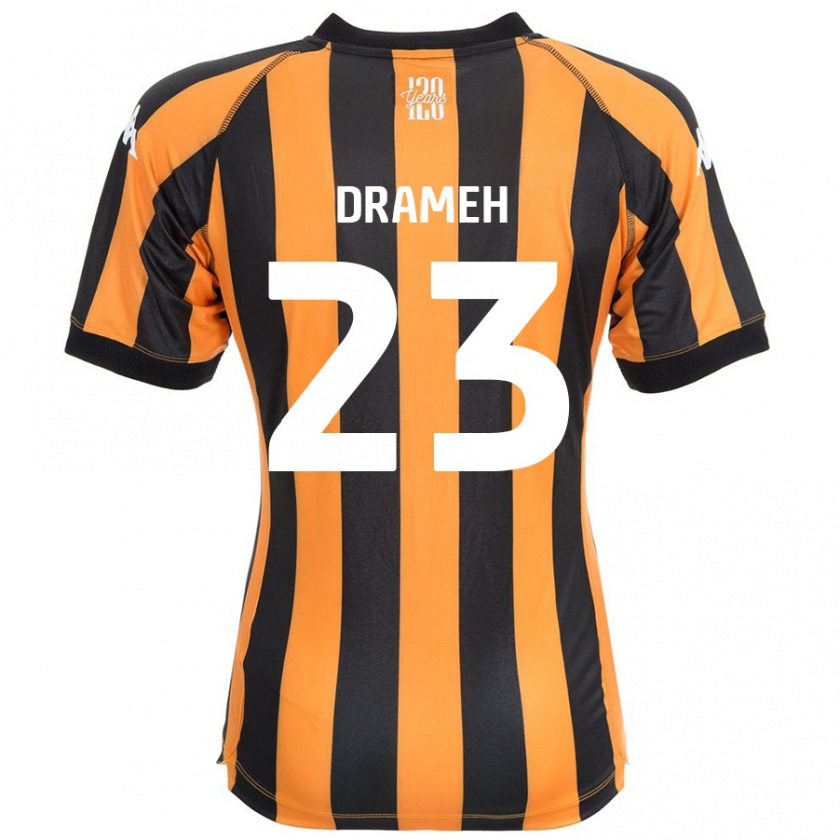 Kandiny Gyermek Cody Drameh #23 Fekete Borostyán Hazai Jersey 2024/25 Mez Póló Ing