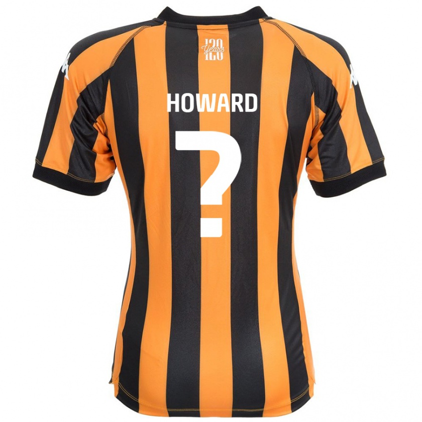 Kandiny Gyermek Archie Howard #0 Fekete Borostyán Hazai Jersey 2024/25 Mez Póló Ing