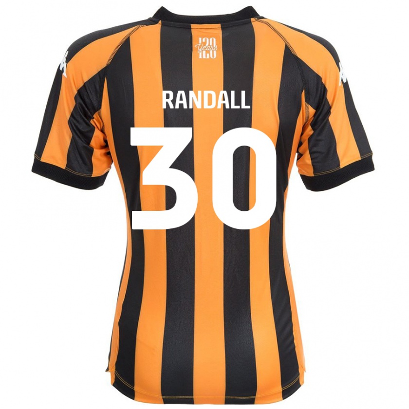 Kandiny Gyermek Jennifer Randall #30 Fekete Borostyán Hazai Jersey 2024/25 Mez Póló Ing