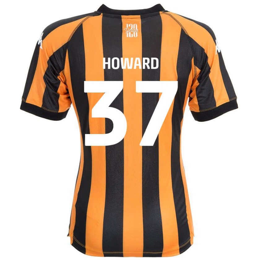 Kandiny Gyermek Scarlet Howard #37 Fekete Borostyán Hazai Jersey 2024/25 Mez Póló Ing