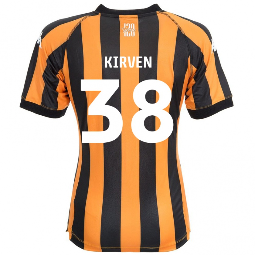 Kandiny Gyermek Tess Kirven #38 Fekete Borostyán Hazai Jersey 2024/25 Mez Póló Ing