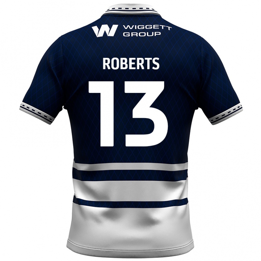 Kandiny Gyermek Liam Roberts #13 Sötétkék Fehér Hazai Jersey 2024/25 Mez Póló Ing