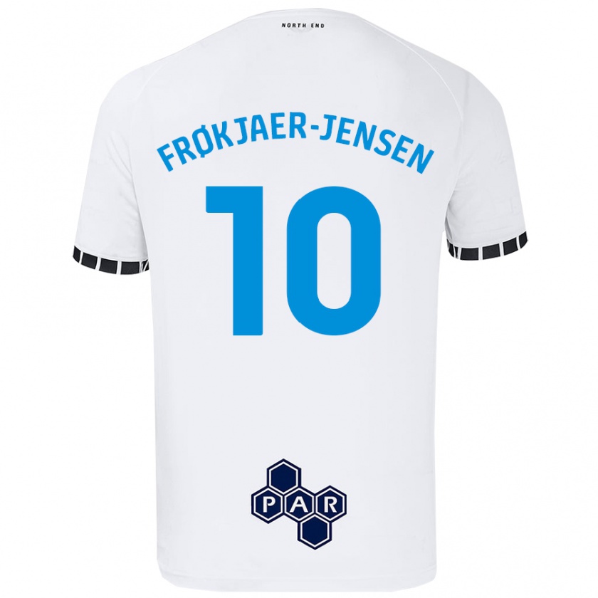 Kandiny Gyermek Mads Frøkjaer-Jensen #10 Fehér Hazai Jersey 2024/25 Mez Póló Ing