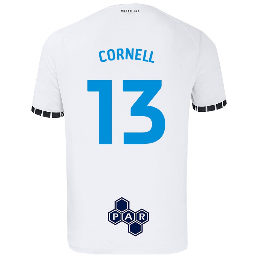 Kandiny Gyermek David Cornell #13 Fehér Hazai Jersey 2024/25 Mez Póló Ing