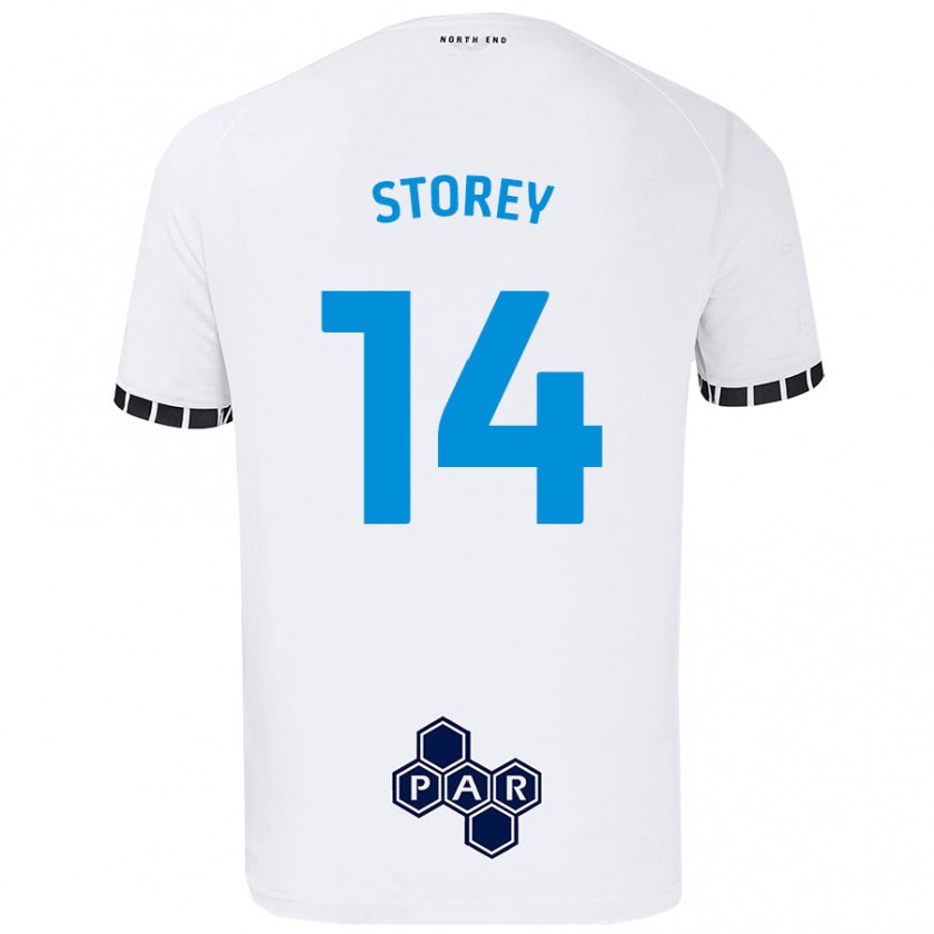 Kandiny Gyermek Jordan Storey #14 Fehér Hazai Jersey 2024/25 Mez Póló Ing