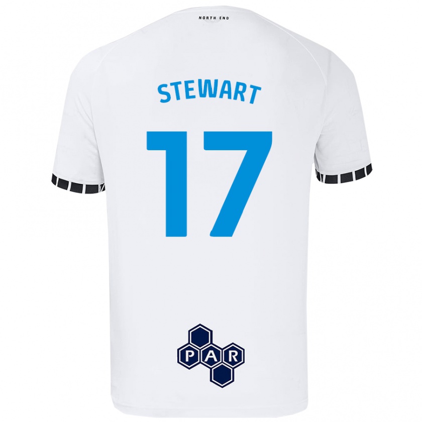 Kandiny Gyermek Layton Stewart #17 Fehér Hazai Jersey 2024/25 Mez Póló Ing