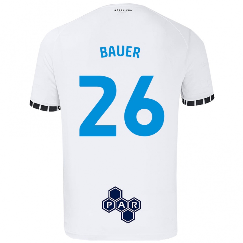 Kandiny Gyermek Patrick Bauer #26 Fehér Hazai Jersey 2024/25 Mez Póló Ing