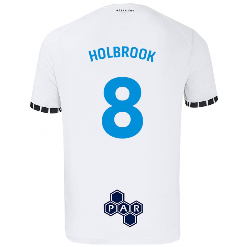 Kandiny Gyermek Jess Holbrook #8 Fehér Hazai Jersey 2024/25 Mez Póló Ing