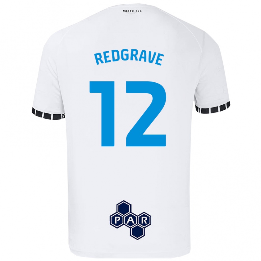 Kandiny Gyermek Jodie Redgrave #12 Fehér Hazai Jersey 2024/25 Mez Póló Ing