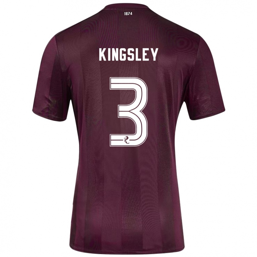 Kandiny Gyermek Stephen Kingsley #3 Burgundia Hazai Jersey 2024/25 Mez Póló Ing