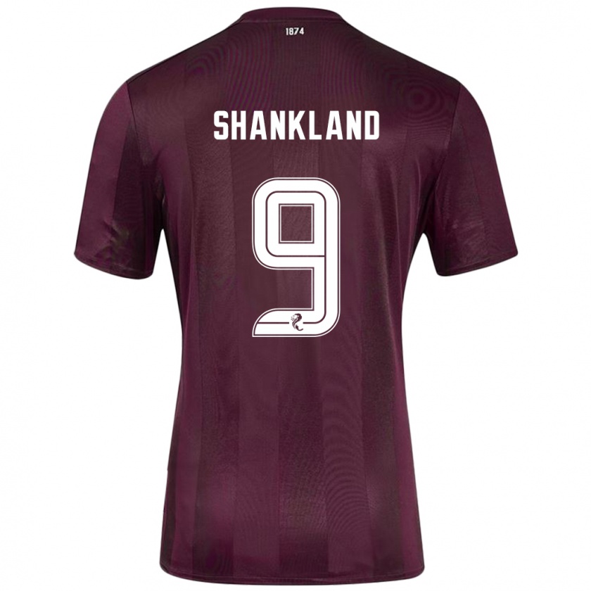 Kandiny Gyermek Lawrence Shankland #9 Burgundia Hazai Jersey 2024/25 Mez Póló Ing